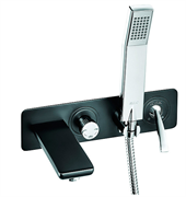 Смеситель для ванны с душем E.C.A. Novita 104501130 черный/хром 27894