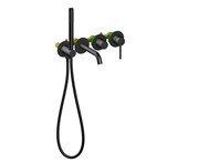 Смеситель скрытого монтажа для ванны с душем Grocenberg GB5070BL черный матовый 42676