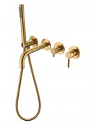 Смеситель скрытого монтажа для ванны с душем Grocenberg GB5070GL золотой брашированный 43412