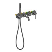 Смеситель для ванны встроенный Timo Saona 2314/18YSM Черное золото 43796