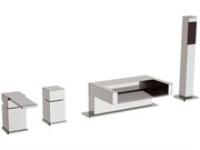 Смеситель на борт ванны Remer QUBIKA CASCATA QC 06 Италия QC 06